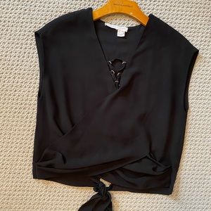 Melissa Nepton cropped black top